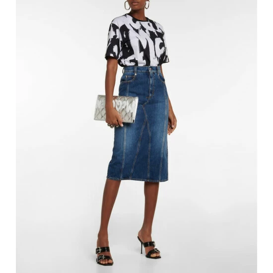 Alexander McQueen Jewelled Logo Metallic Leather Clutch 4 Alexander McQueen Jewelled Logo Metallic Leather Clutch - Image 4