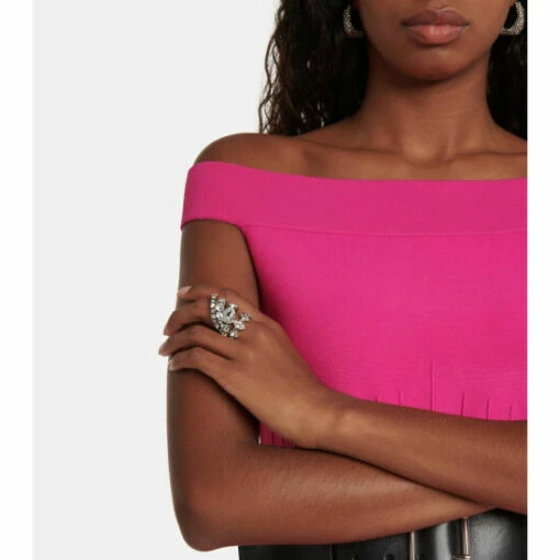 Alexander McQueen Crystal-embellished Ring -Alexander McQueen Sales Store unnamed file 2268