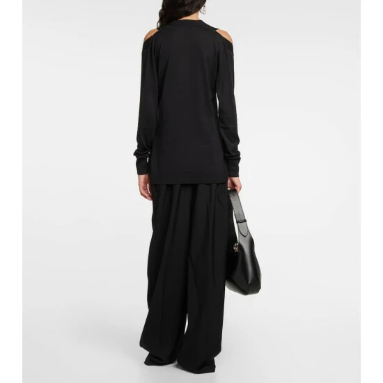 Alexander McQueen Cutout Silk-blend Cardigan 2 Alexander McQueen Cutout Silk-blend Cardigan - Image 2