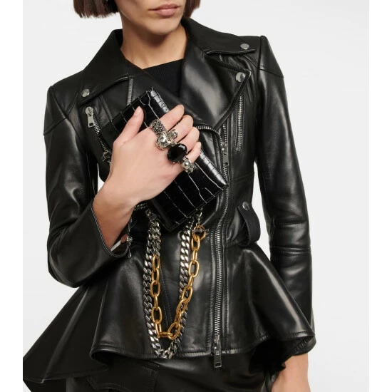 Alexander McQueen Jeweled Mini Leather Crossbody Bag 1 Alexander McQueen Jeweled Mini Leather Crossbody Bag