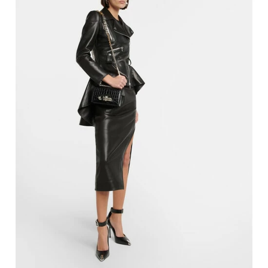 Alexander McQueen Jeweled Mini Leather Crossbody Bag 4 Alexander McQueen Jeweled Mini Leather Crossbody Bag - Image 4