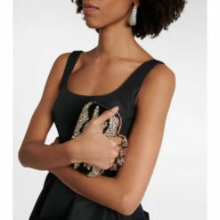 Alexander McQueen Four Ring Embellished Clutch