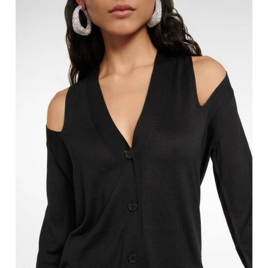 Alexander McQueen Cutout Silk-blend Cardigan 3 Alexander McQueen Cutout Silk-blend Cardigan - Image 3