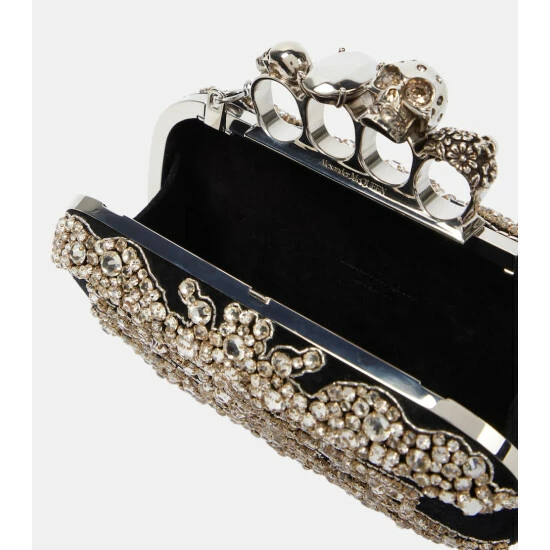 Alexander McQueen Four Ring Embellished Clutch 2 Alexander McQueen Four Ring Embellished Clutch - Image 2