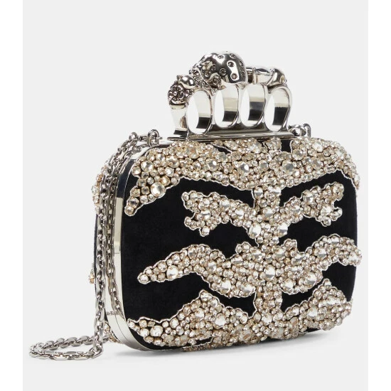 Alexander McQueen Four Ring Embellished Clutch 3 Alexander McQueen Four Ring Embellished Clutch - Image 3