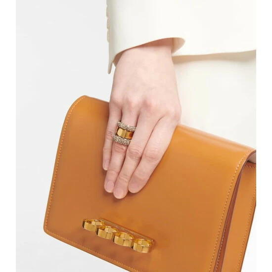 Alexander McQueen Crystal-embellished Stacked Ring 1 Alexander McQueen Crystal-embellished Stacked Ring