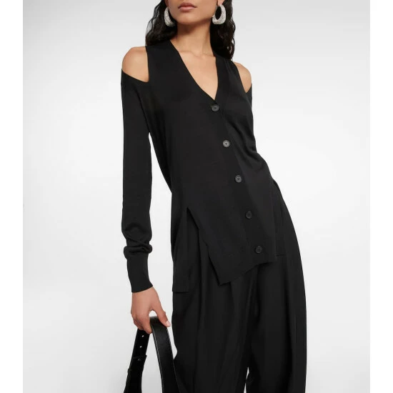 Alexander McQueen Cutout Silk-blend Cardigan 4 Alexander McQueen Cutout Silk-blend Cardigan - Image 4