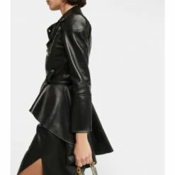 Alexander McQueen Peplum Leather Biker Jacket -Alexander McQueen Sales Store unnamed file 2291