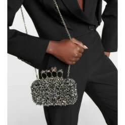 Alexander McQueen Sales Store 12 Alexander McQueen Four Ring Crystal-embellished Clutch