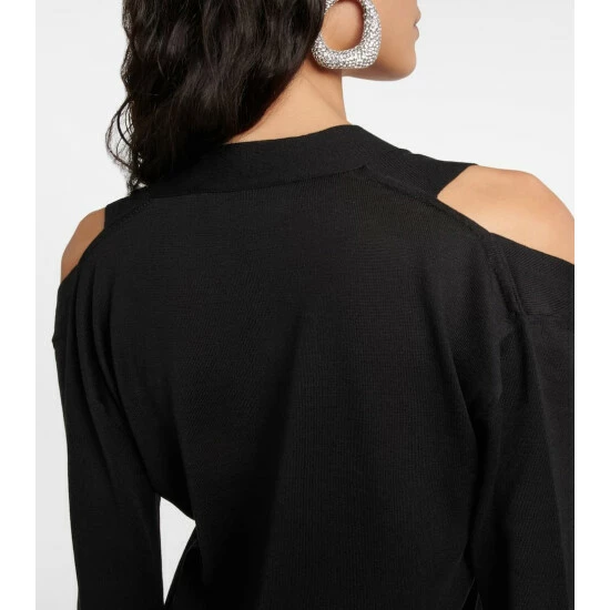 Alexander McQueen Cutout Silk-blend Cardigan 5 Alexander McQueen Cutout Silk-blend Cardigan - Image 5