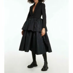 Alexander McQueen Taffeta Midi Skirt