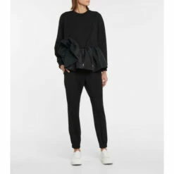 Alexander McQueen Sales Store 47 Alexander McQueen Taffeta-trimmed Cotton Sweatshirt