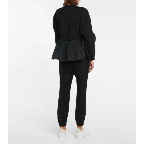 Alexander McQueen Taffeta-trimmed Cotton Sweatshirt 2 Alexander McQueen Taffeta-trimmed Cotton Sweatshirt - Image 2