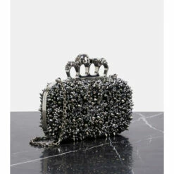 Alexander McQueen Four Ring Crystal-embellished Clutch -Alexander McQueen Sales Store unnamed file 25