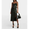 Alexander McQueen Leather Midi Skirt
