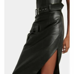 Alexander McQueen Leather Midi Skirt -Alexander McQueen Sales Store unnamed file 258