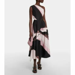 Alexander McQueen One-shoulder Midi Dress