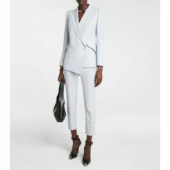 Alexander McQueen Asymmetric Crêpe Blazer