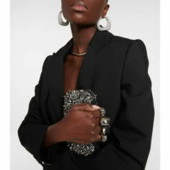 Alexander McQueen Four Ring Crystal-embellished Clutch -Alexander McQueen Sales Store unnamed file 28