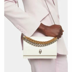 Alexander McQueen Skull Small Crossbody With Chains