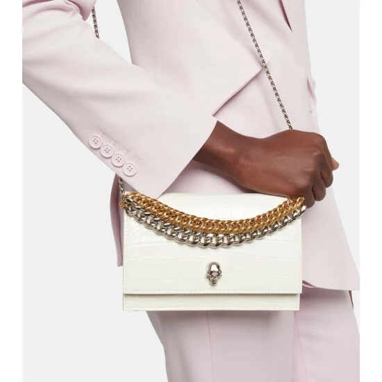 Alexander McQueen Skull Small Crossbody With Chains 1 Alexander McQueen Skull Small Crossbody With Chains