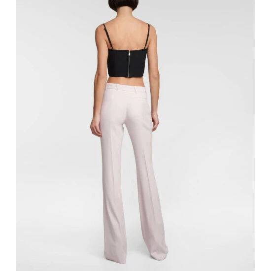 Alexander McQueen Mid-rise Flared Crêpe Pants 2 Alexander McQueen Mid-rise Flared Crêpe Pants - Image 2