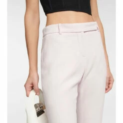 Alexander McQueen Mid-rise Flared Crêpe Pants 6 Alexander McQueen Mid-rise Flared Crêpe Pants -Alexander McQueen Sales Store unnamed file 302