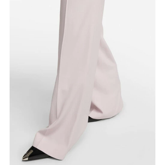 Alexander McQueen Mid-rise Flared Crêpe Pants 4 Alexander McQueen Mid-rise Flared Crêpe Pants - Image 4