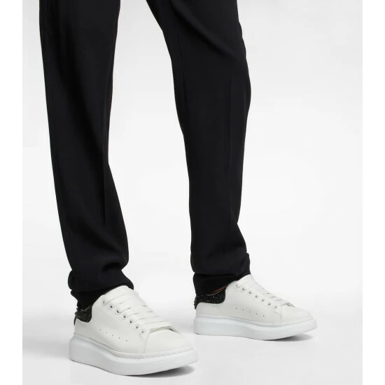 Alexander McQueen Embellished Leather Sneakers 3 Alexander McQueen Embellished Leather Sneakers - Image 3