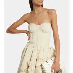 Alexander McQueen Ruffled Faille Gown -Alexander McQueen Sales Store unnamed file 327