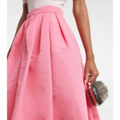 Alexander McQueen Gathered Polyfaille Midi Skirt 6 Alexander McQueen Gathered Polyfaille Midi Skirt -Alexander McQueen Sales Store unnamed file 37