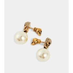 Alexander McQueen Skull Pearl Drop Earrings -Alexander McQueen Sales Store unnamed file 374