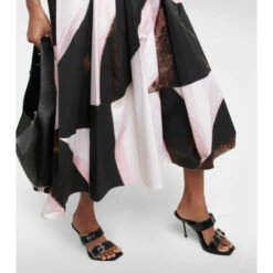 Alexander McQueen Printed Cotton Midi Skirt -Alexander McQueen Sales Store unnamed file 379
