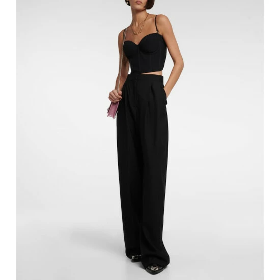 Alexander McQueen Crêpe Corset Bralette 1 Alexander McQueen Crêpe Corset Bralette