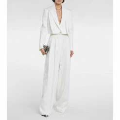 Alexander McQueen Cropped Wool Blazer