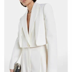 Alexander McQueen Cropped Wool Blazer 7 Alexander McQueen Cropped Wool Blazer -Alexander McQueen Sales Store unnamed file 403