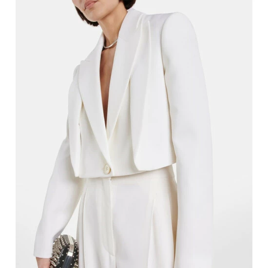 Alexander McQueen Cropped Wool Blazer 3 Alexander McQueen Cropped Wool Blazer - Image 3