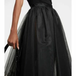 Alexander McQueen Asymmetrical Tiered Tulle Midi Skirt 6 Alexander McQueen Asymmetrical Tiered Tulle Midi Skirt -Alexander McQueen Sales Store unnamed file 408