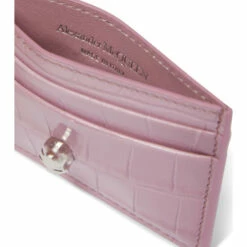 Alexander McQueen Croc-effect Leather Card Holder