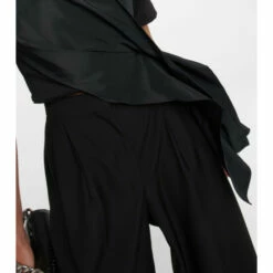 Alexander McQueen Hybrid Drape Asymmetric Cotton And Faille T-shirt -Alexander McQueen Sales Store unnamed file 446