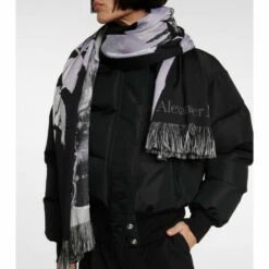 Alexander McQueen Wool-blend Printed Scarf