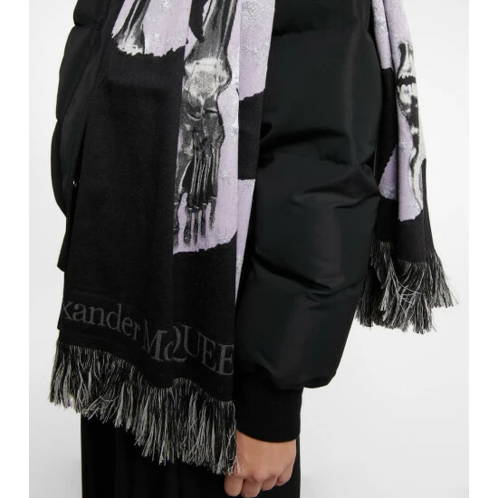 Alexander McQueen Wool-blend Printed Scarf 2 Alexander McQueen Wool-blend Printed Scarf - Image 2