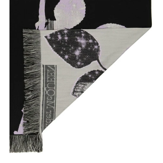 Alexander McQueen Wool-blend Printed Scarf 4 Alexander McQueen Wool-blend Printed Scarf - Image 4