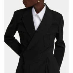 Alexander McQueen Wool And Cotton Cropped Jacket -Alexander McQueen Sales Store unnamed file 460