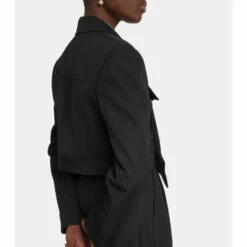 Alexander McQueen Wool And Cotton Cropped Jacket -Alexander McQueen Sales Store unnamed file 461