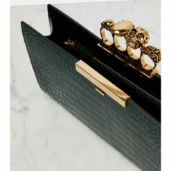 Alexander McQueen Four Ring Embellished Clutch