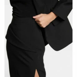 Alexander McQueen High-waist Virgin Wool Midi Skirt -Alexander McQueen Sales Store unnamed file 477