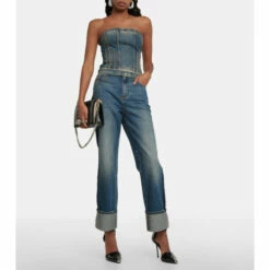 Alexander McQueen Denim Bustier