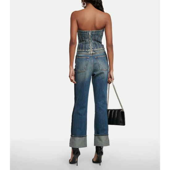 Alexander McQueen Denim Bustier 2 Alexander McQueen Denim Bustier - Image 2