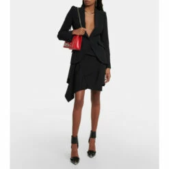 Alexander McQueen Deconstructed Wool Miniskirt